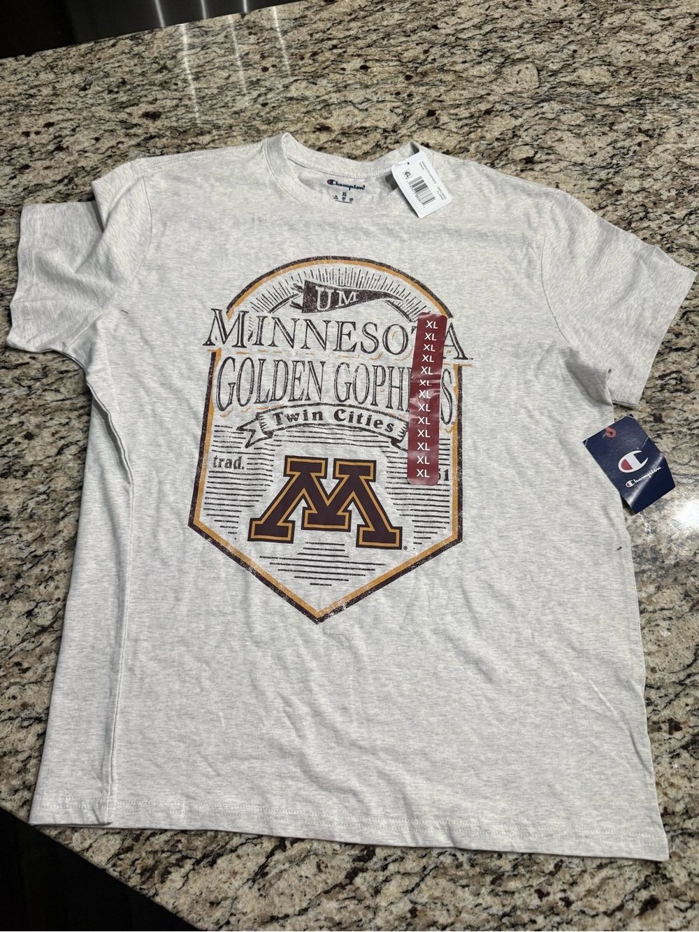Champion Gray Minnesota Golden Gophers Graphic Tee